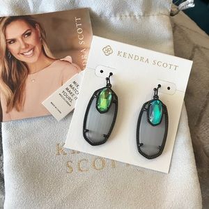 NWT Kendra Scott Emmy Earrings in Gunmetal